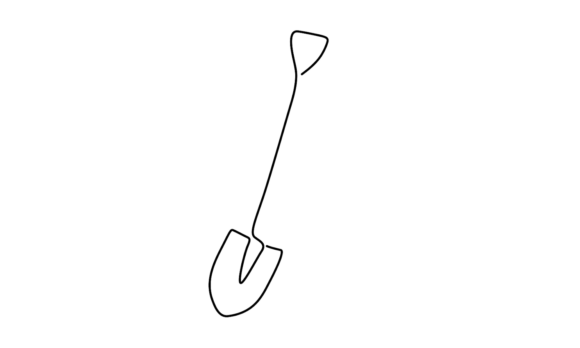 Animated Shovel Line Art: A Dynamic Creative Asset