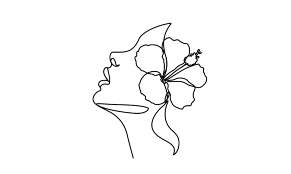 Animated Woman with Hibiscus Flower Head: Where Art Meets Motion