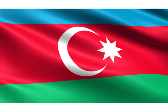Azerbaijan Flag Waving Fabric Texture: A Dynamic Visual Asset