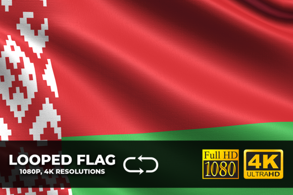 Belarus Looping Flag 4K Resolution: Elevate Your Visual Projects