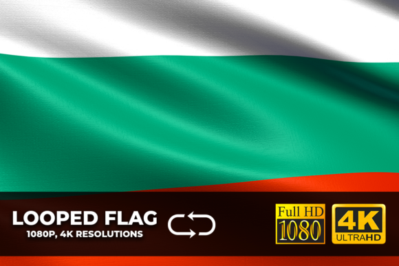 Bulgaria Looping Flag 4K Resolution: Dynamic Motion for Modern Projects