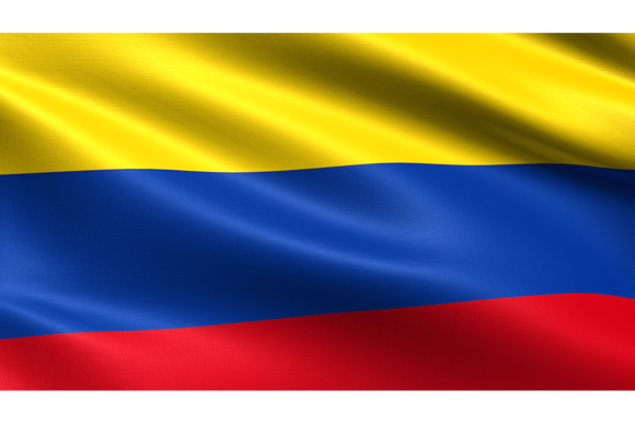 Colombia Flag: Waving Fabric Texture for Realistic Design