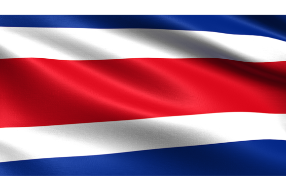 Costa Rica Flag Waving Fabric Texture: Dynamic Design Asset