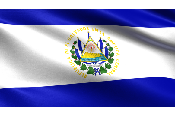 El Salvador Flag: Waving Fabric Texture for Dynamic Designs