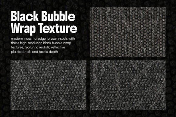 Elevate Your Projects with Black Bubble Wrap Texture