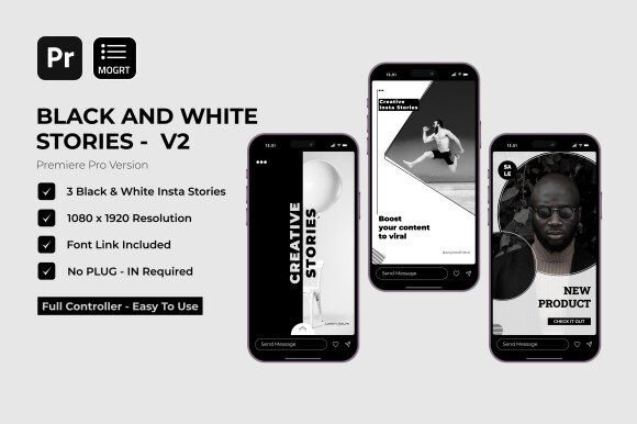 Monochrome Storytelling: Black & White Stories V2 for Premiere Pro