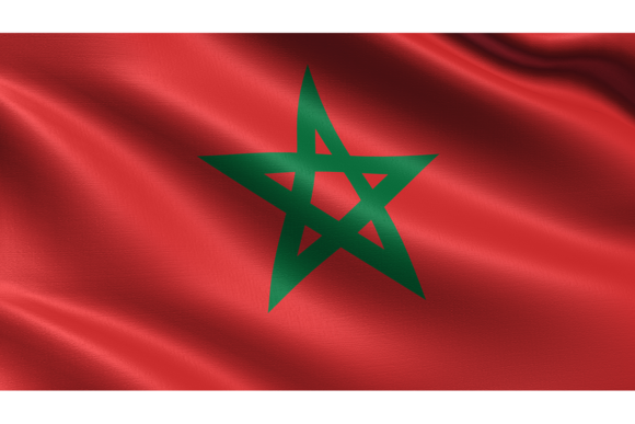 Morocco Flag, Waving Fabric Texture: A Premium Design Asset