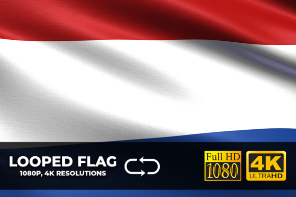 Netherlands Looping Flag: Cinematic 4K Motion Asset