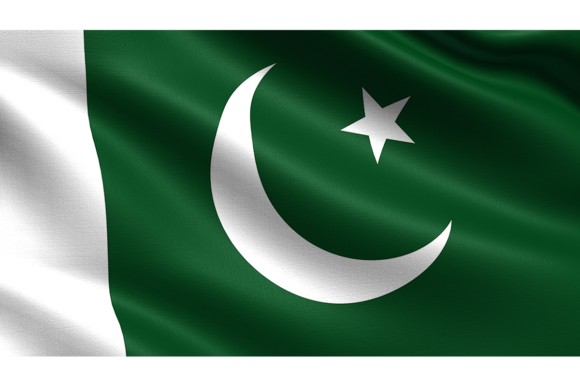 Pakistan Flag Waving Fabric Texture: A Realistic Design Asset