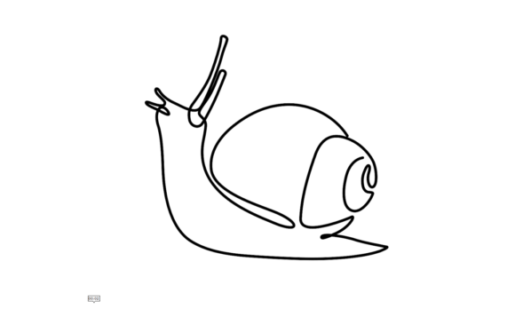 The Art of Motion: Land Snail Continuous Line Art