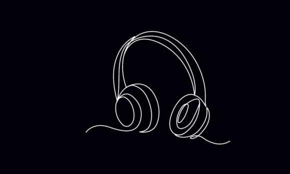 The Fluid Motion of One-line Animation of Earphone