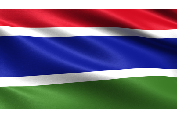 The Gambia Flag: A Waving Fabric Texture for Dynamic Designs