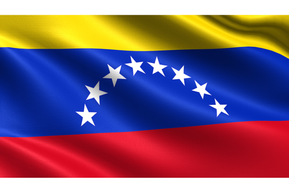 Venezuela Flag, Waving Fabric Texture: Realistic 4K Design Asset